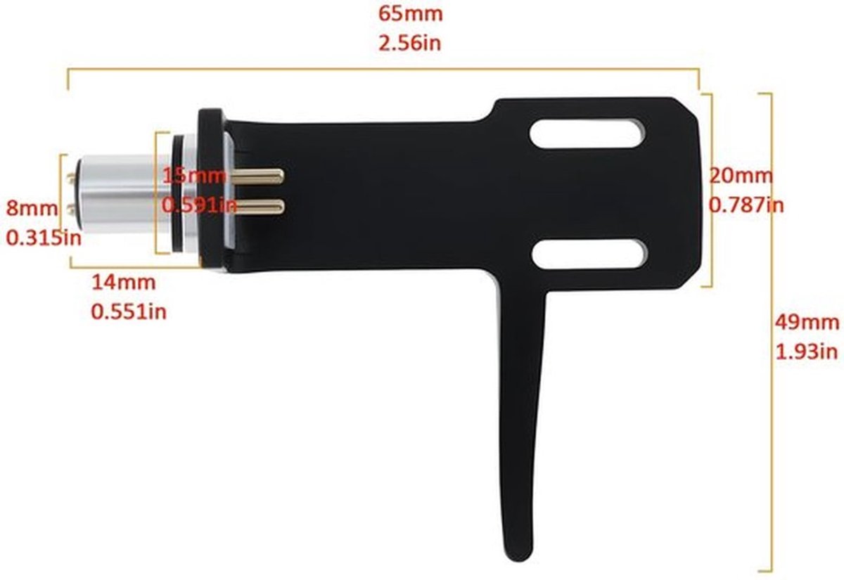8mm Draaitafel Headshell Beugel en Stylus Set