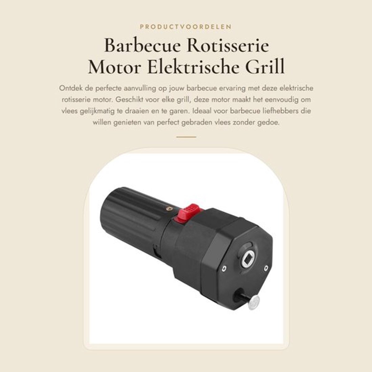 Barbecue Rotisserie Motor - Elektrische Grill Motor - Slijtvast en Hittebestendig - Zwarte Kleur - Rotisserie Motor - Ideaal voor Buiten...
