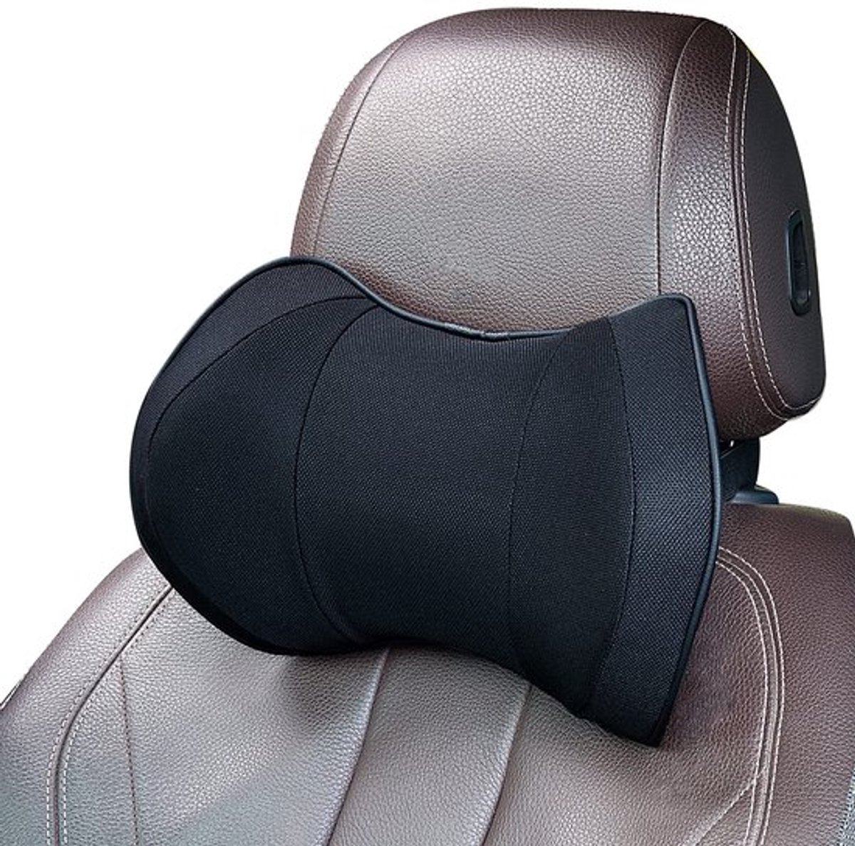 Hoofdsteunkussen met traagschuim - Nekkussen Auto - Ademend Hoofdsteun Kussen - Comfortabel en Afneembaar - Nekbescherming - Verbeterd Rijcomfort