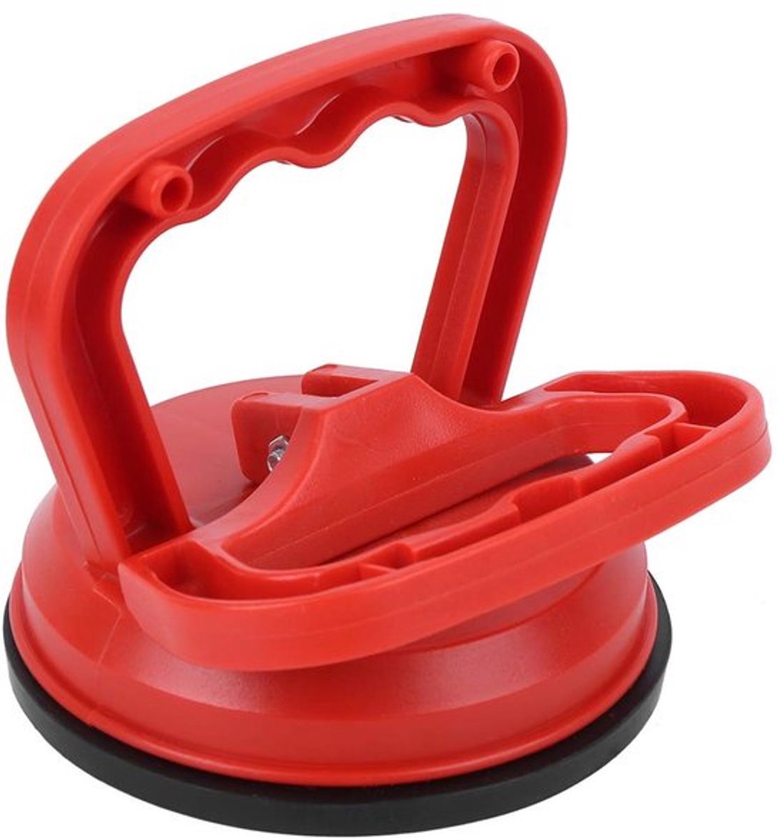 Zuignap 30 kg - Glazen Zuignap - Rood - Handgreep Kunststof - Diameter 10,5 cm - Duurzaam en Hittebestendig - Vacuümzuiger