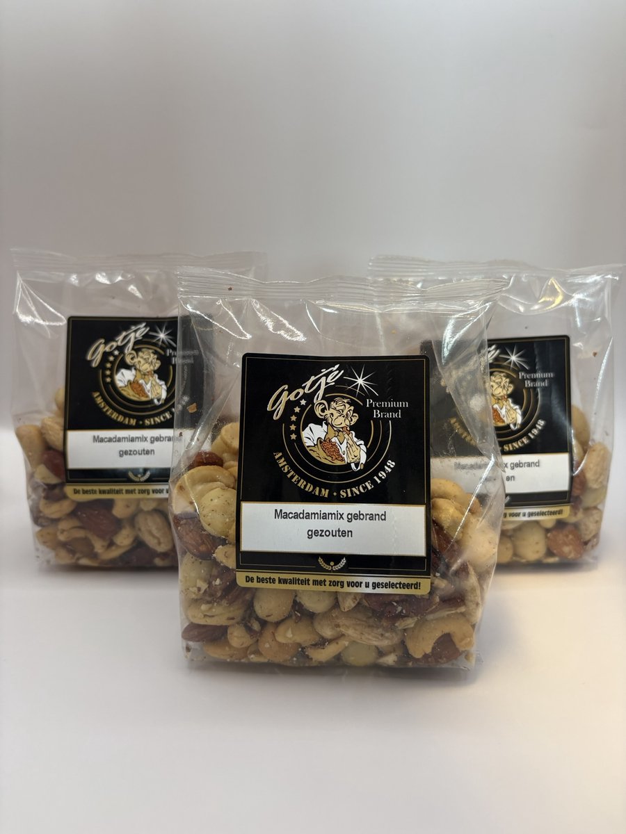 Jan Gotjé Noten - Macadamiamix gezout 3 x 200g