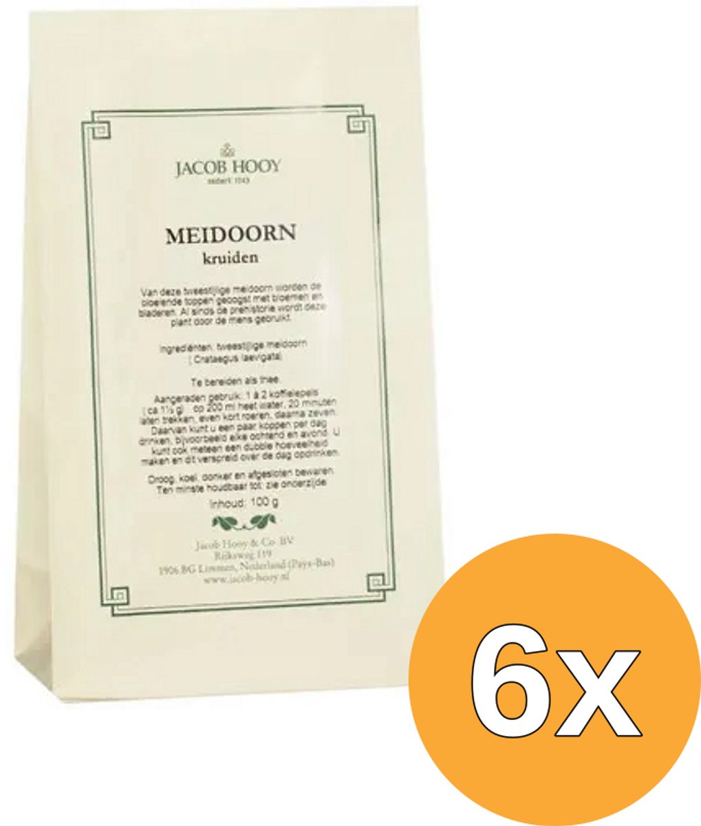 6x Jacob Hooy Meidoornkruiden (100 gr)