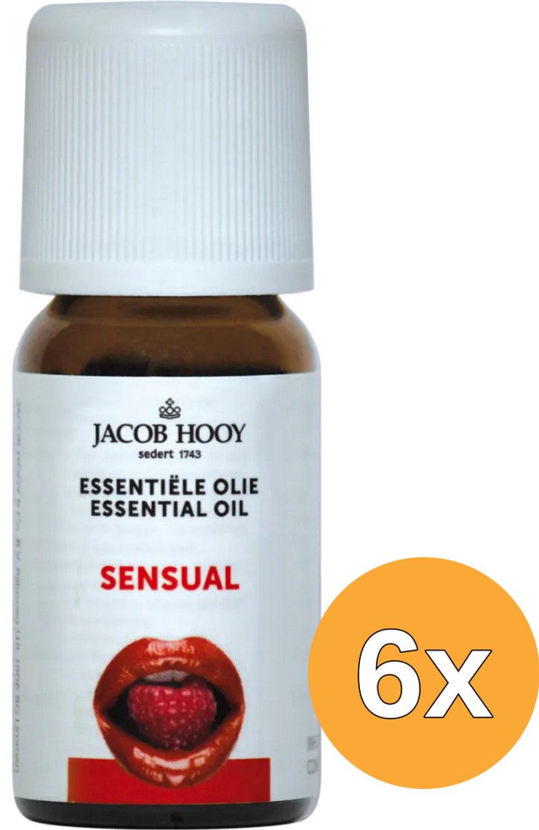 6x Jacob Hooy Sensual olie (10 ml)