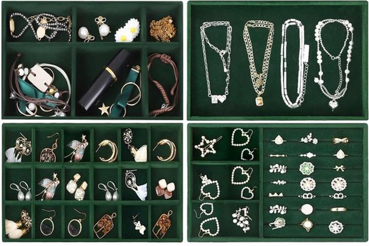 Sieradenopbergdoos Elegante uitstraling - Sieraden organizer - Sieraden opbergdoos - Perfect voor vrouwen - Antislip ondergrond - Verstelbare indeling - Sieradenorganizer