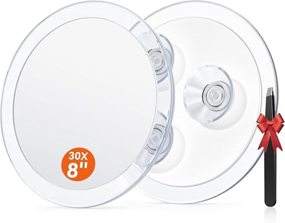 30x Vergrotende Make-up Spiegel met Zuignappen - 20 cm