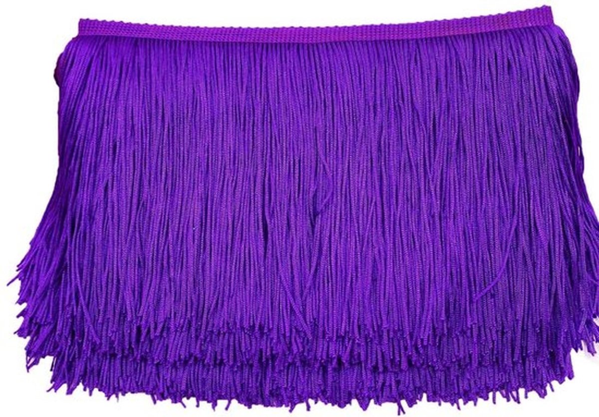 Franjelint 15 cm breed - Decoratielint - Snijfranjes - Kledingaccessoires - Doe-het-zelf knutselen - Polyester materiaal - 2 meter lengte
