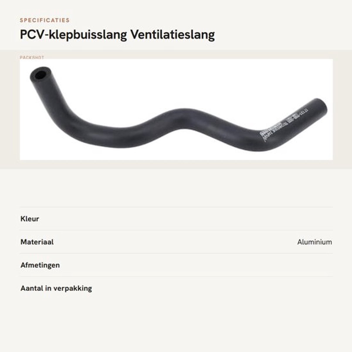 Ventilatieslang Verbeterde Prestaties - Luchtafvoerslang - Afzuigslang - PVC - Eenvoudige Installatie - Duurzaam Materiaal - Carterventilatiebuis