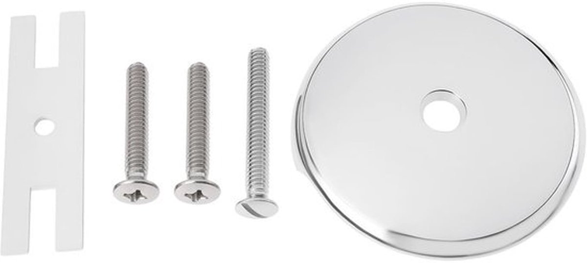 Overloopplaat Zink - Badkuip - Chrome Afwerking - 3-1/8 Inch - Duurzaam - Inclusief Installatieschroeven - Badkuipafvoer