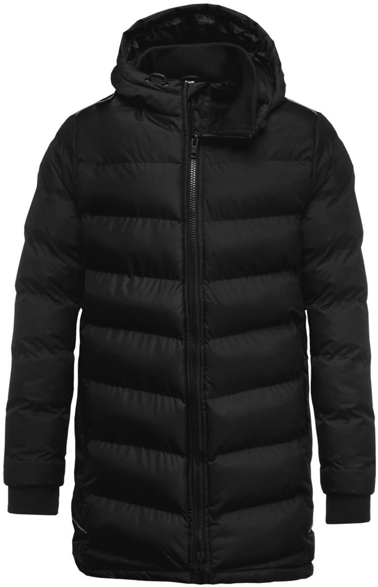 Winterjas Heren Lang – Gewatteerde Pufferjas met Capuchon – Warme Parka Heren – Zwart – M