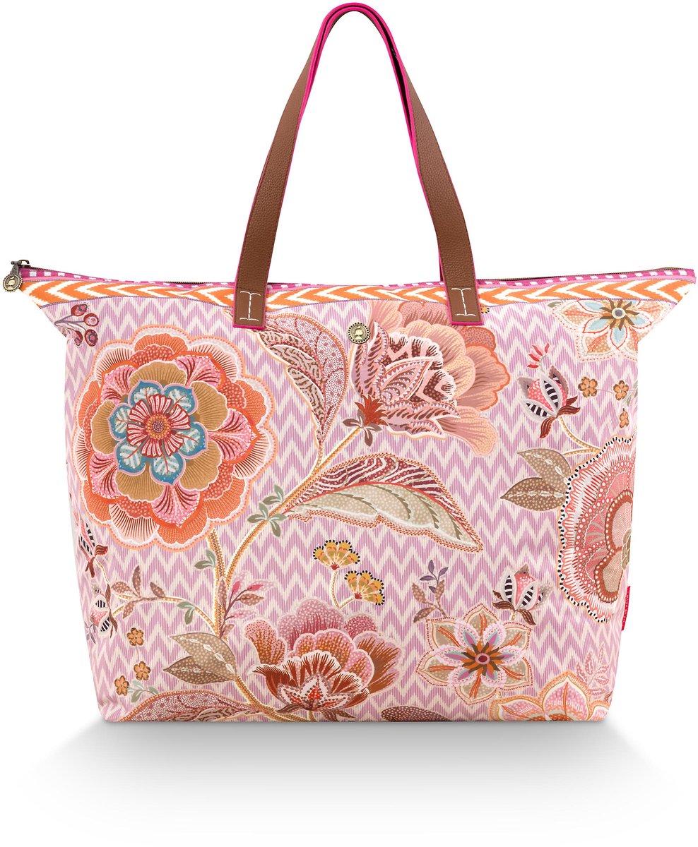 Pip Studio - Tilda Tote Bag met rits - Schoudertas - Hakuna Oranje - 66x20x44cm