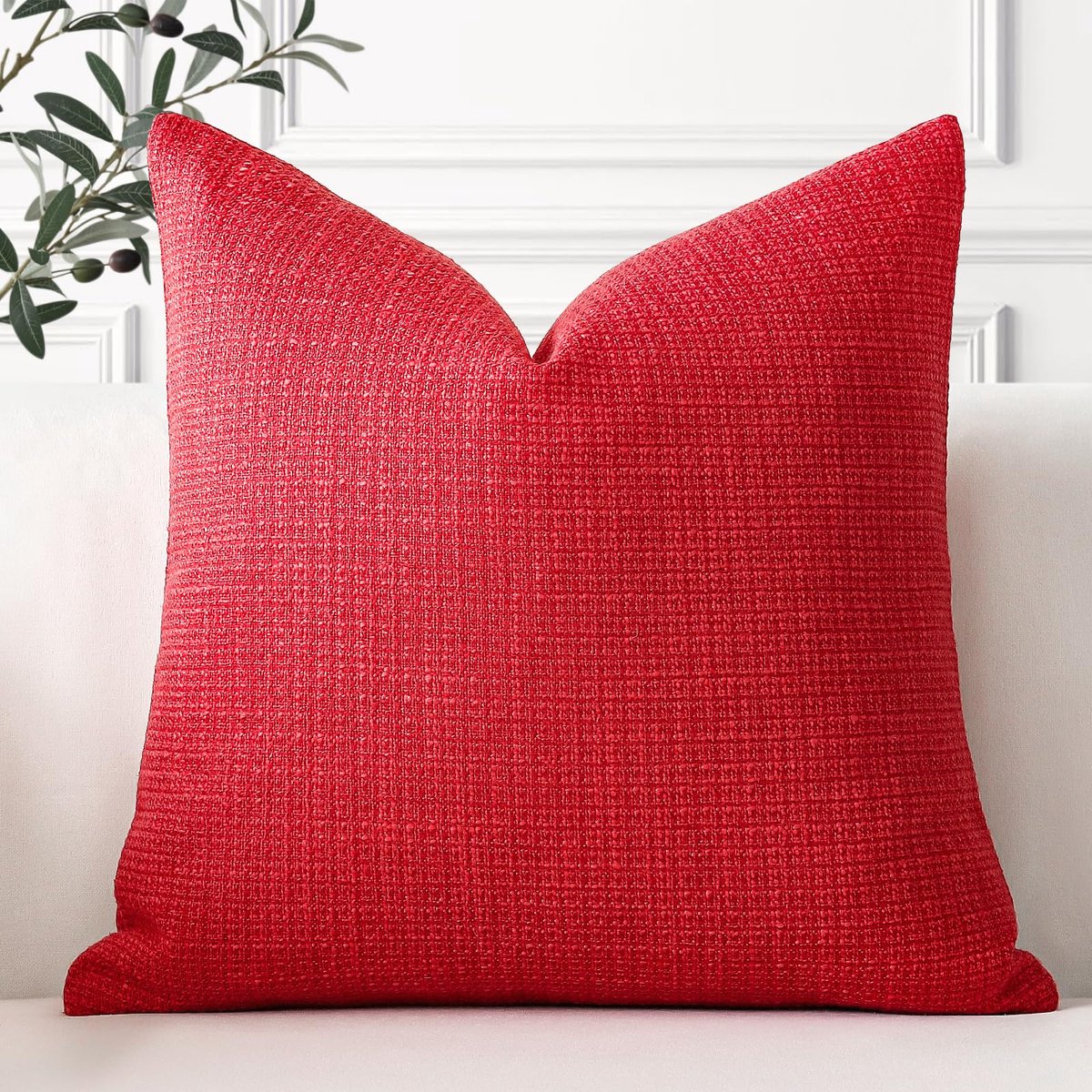 Set van 1 Kussenhoes 50x50 cm in Rood, Geschikt voor Binnen en Buiten