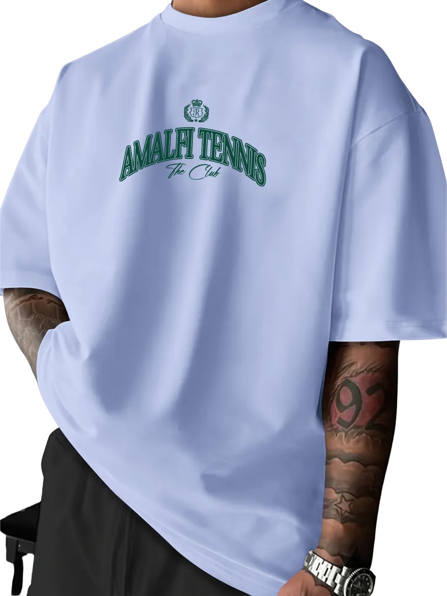 Currero T-Shirt Heren Shirt Zomerkleding T Shirt Mode Old Money Polo Mannen Kleding Volwassenen Lichtblauw