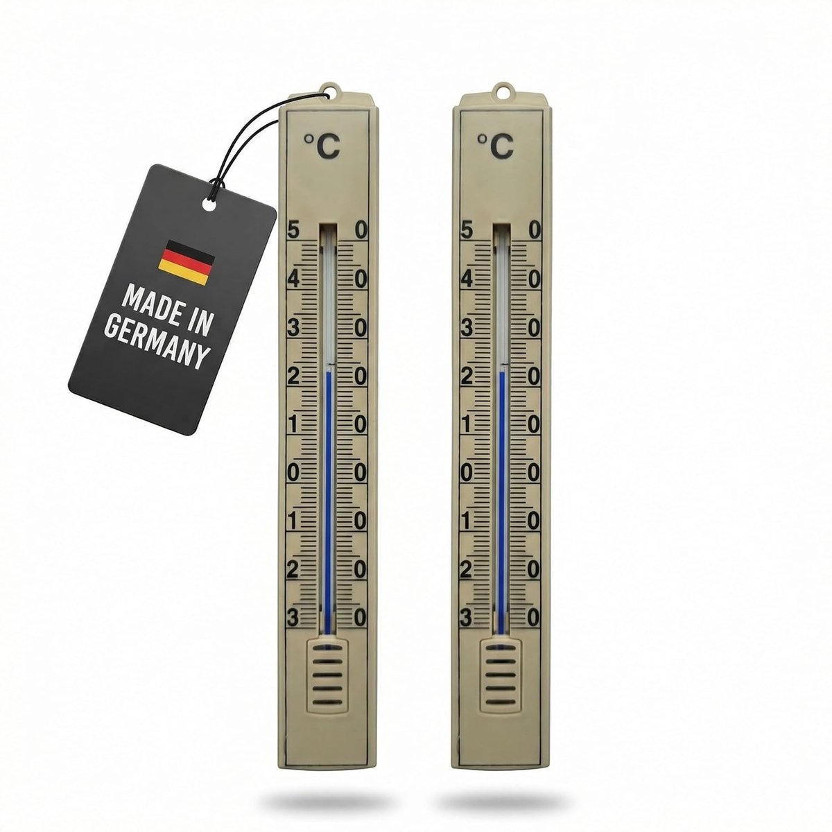 Tuinthermometer - Beige - 18 cm - Analoog en Weerbestendig - Voor Buiten en Binnen