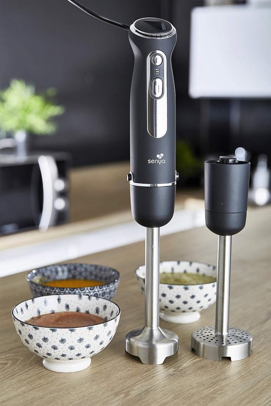 Multifunctionele Staafmixer - Roestvrij Staal - 600 W - Met Purepersvoet en Soft-Touch Afwerking - Voor Soepen en Sauzen — afbeelding 2