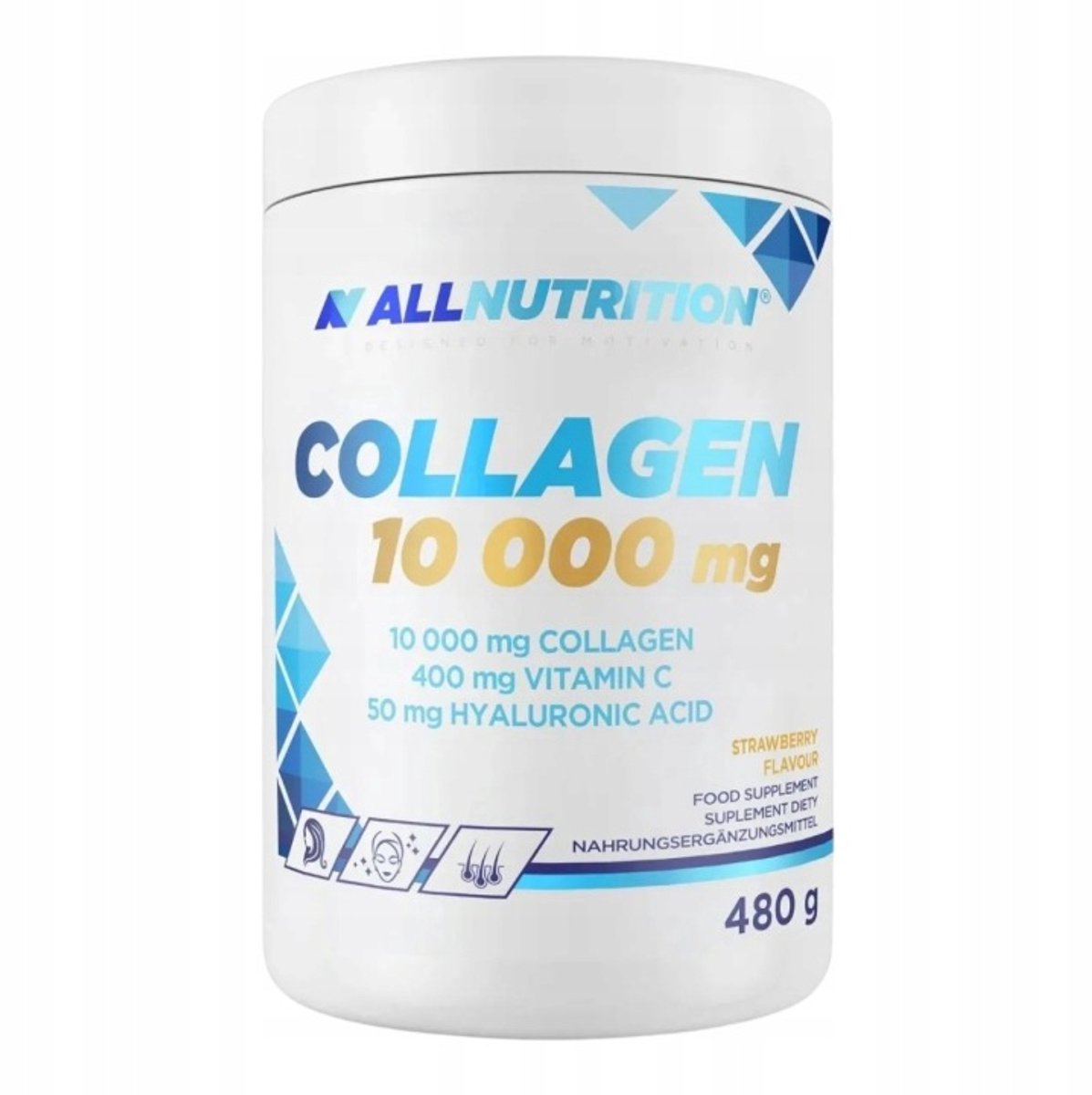 ALLNUTRITION Collagen 10 000 – 480 g – 40 porties – Aardbei