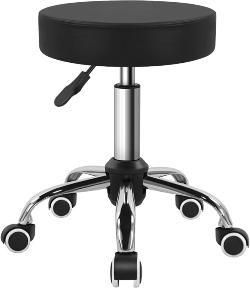ZRNS® Kapperskruk op Wielen - Zadelkruk - Ergonomische Zadelstoel - Zwart