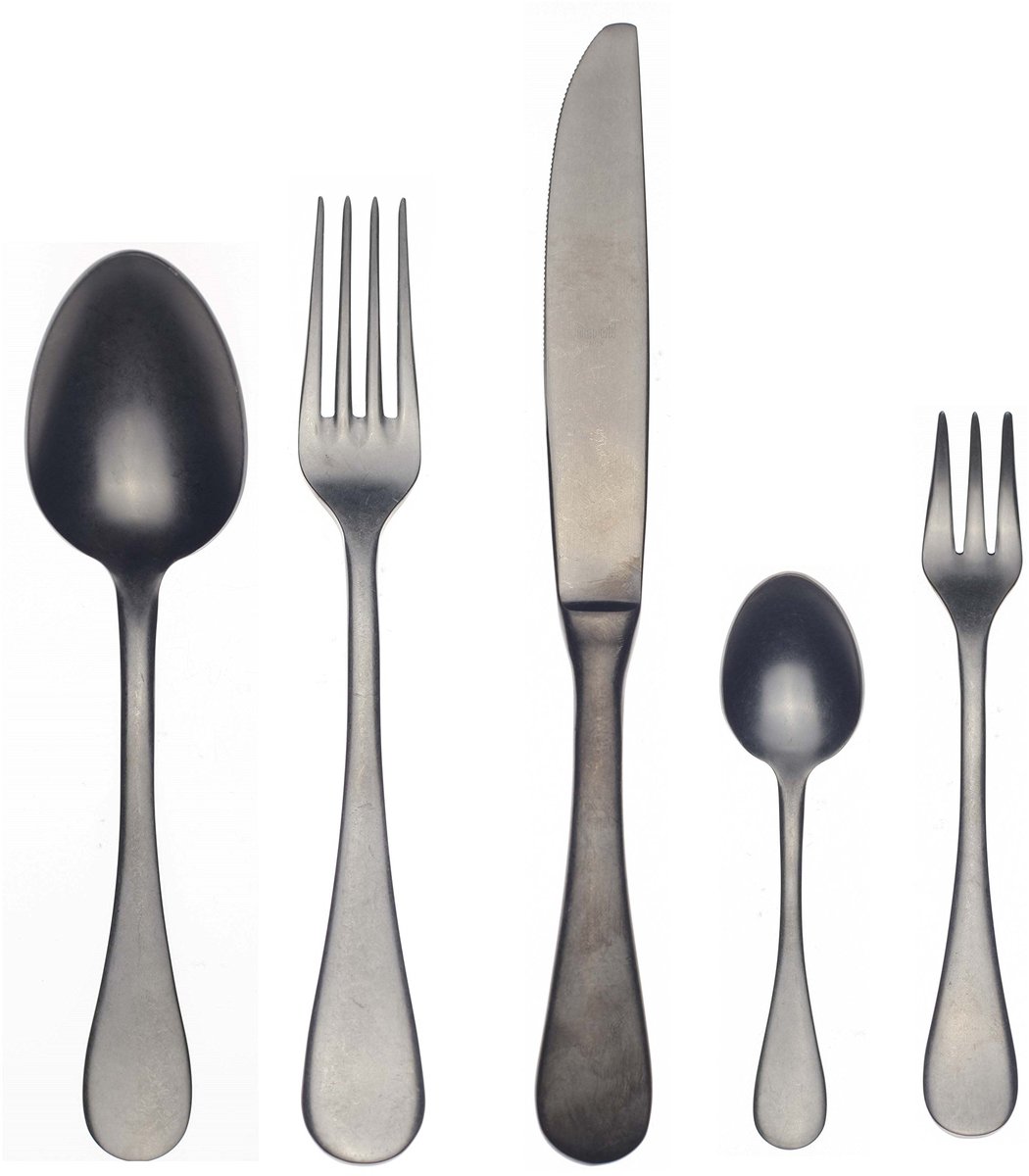Bestekset van 24 delen, roestvrij staal, metallic