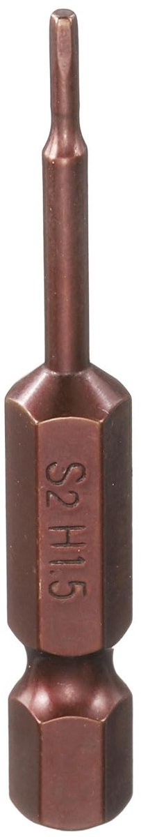 Magnetische zeshoekige schroevendraaier bit set 1,5 mm 1/4" hex 50 mm