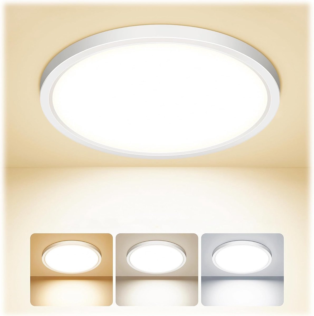 Plafondlamp - Wit - 1 stuk - Energiezuinige LED Lamp - Voor Wand- en Plafondverlichting