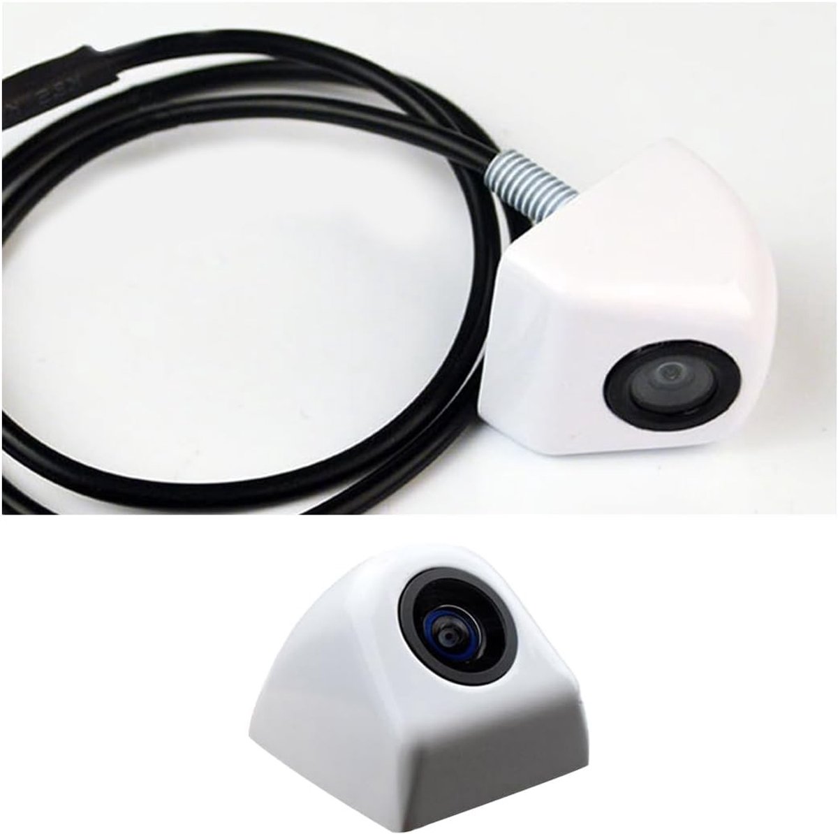 Achteruitrijcamera - Wit - 2,69 x 3,1 x 3 cm - Waterdichte HD Camera met 155 Graden Kijkhoek - Voor Auto en SUV