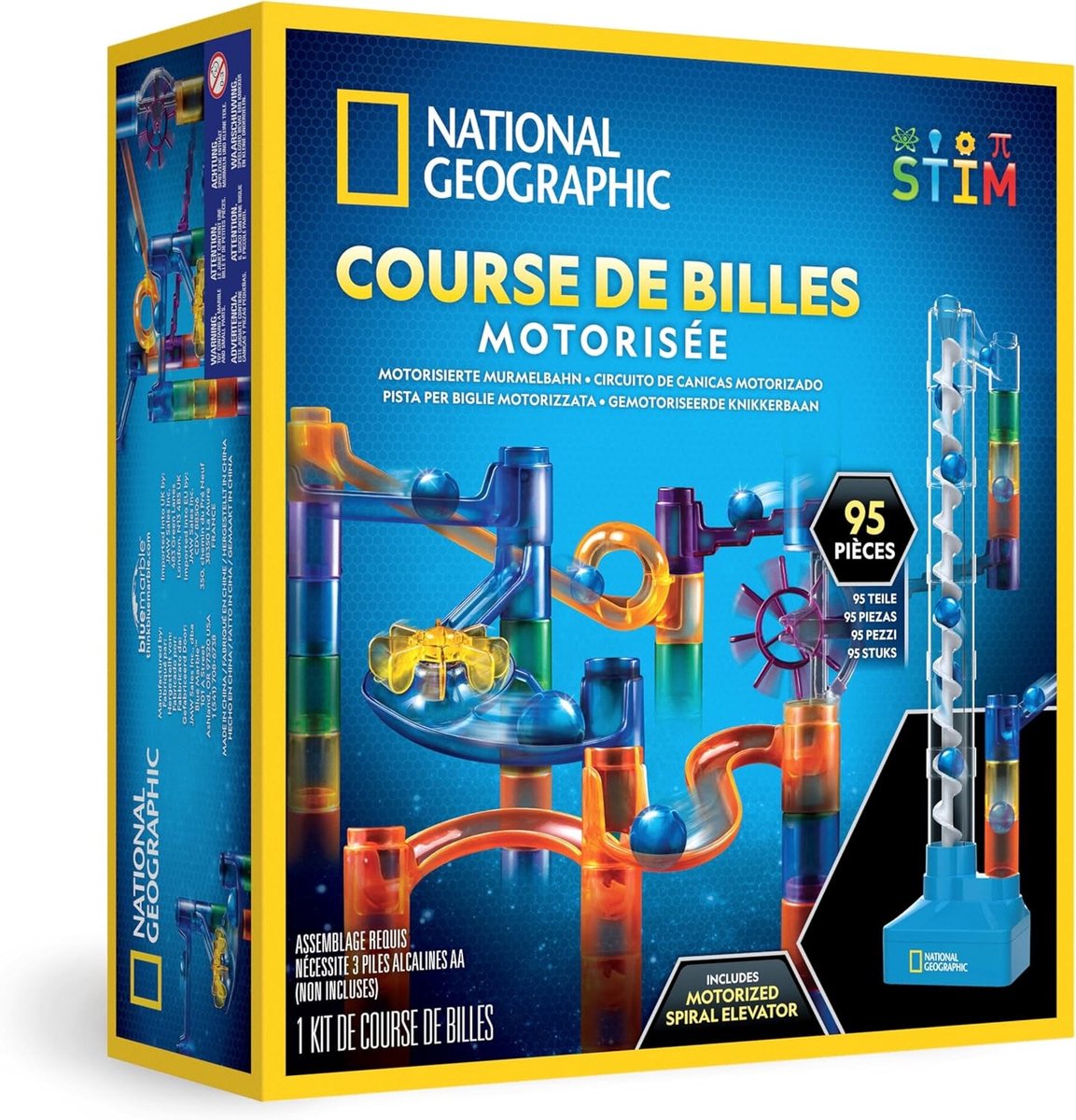 Knikkerbaan - Multikleur - 95-delige Set met Gemotoriseerde Spiraallift - Educatief Fysicaspeelgoed voor Kinderen