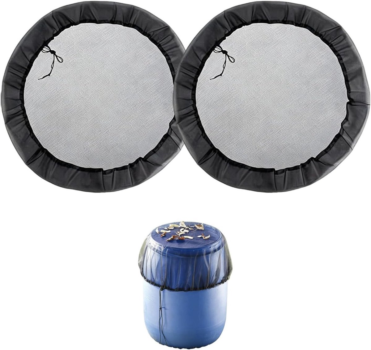 Regentonnetjes - Zwart - 120 cm - Polyester met Elastische Rand - Voor Tuin en Terras