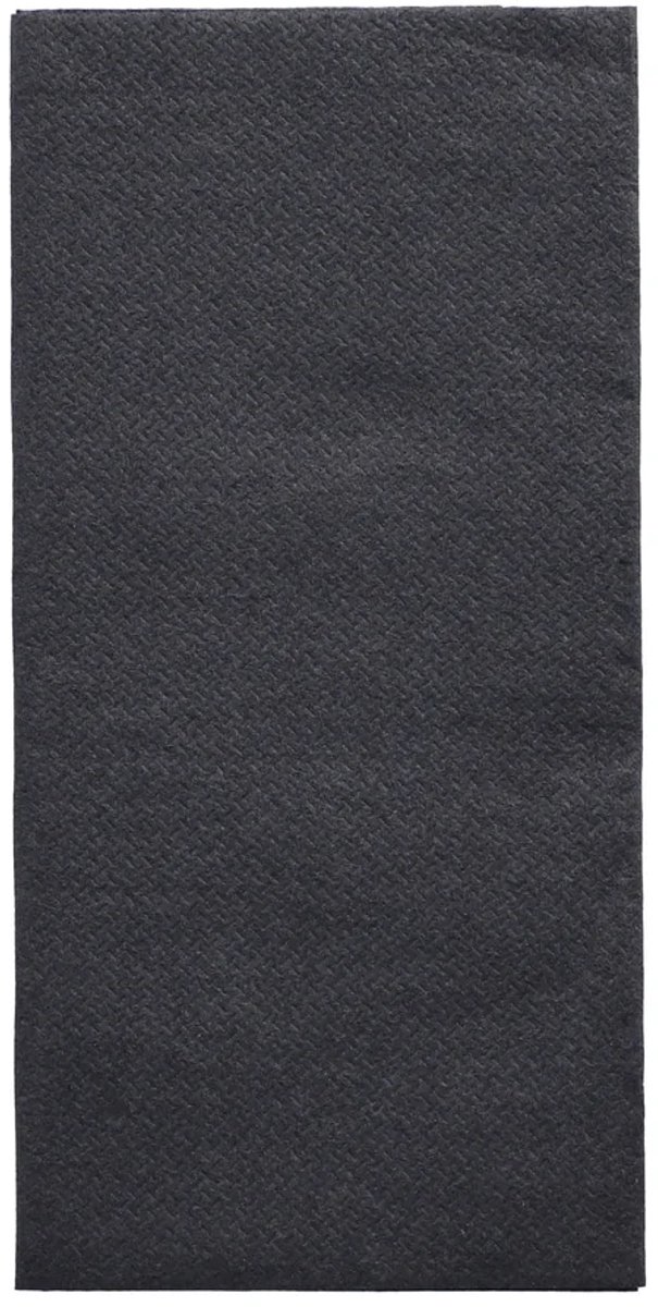 Servetten 2 laags 1/8 vouw 40x40cm zwart 125 stuks