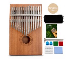 VITAMO Kalimba Duimpiano 17 Toetsen – Complete Set met Stemhamer & Beschermers – Gemaakt van Hoogwaardig Hout – Voor Beginners & Ontspanning