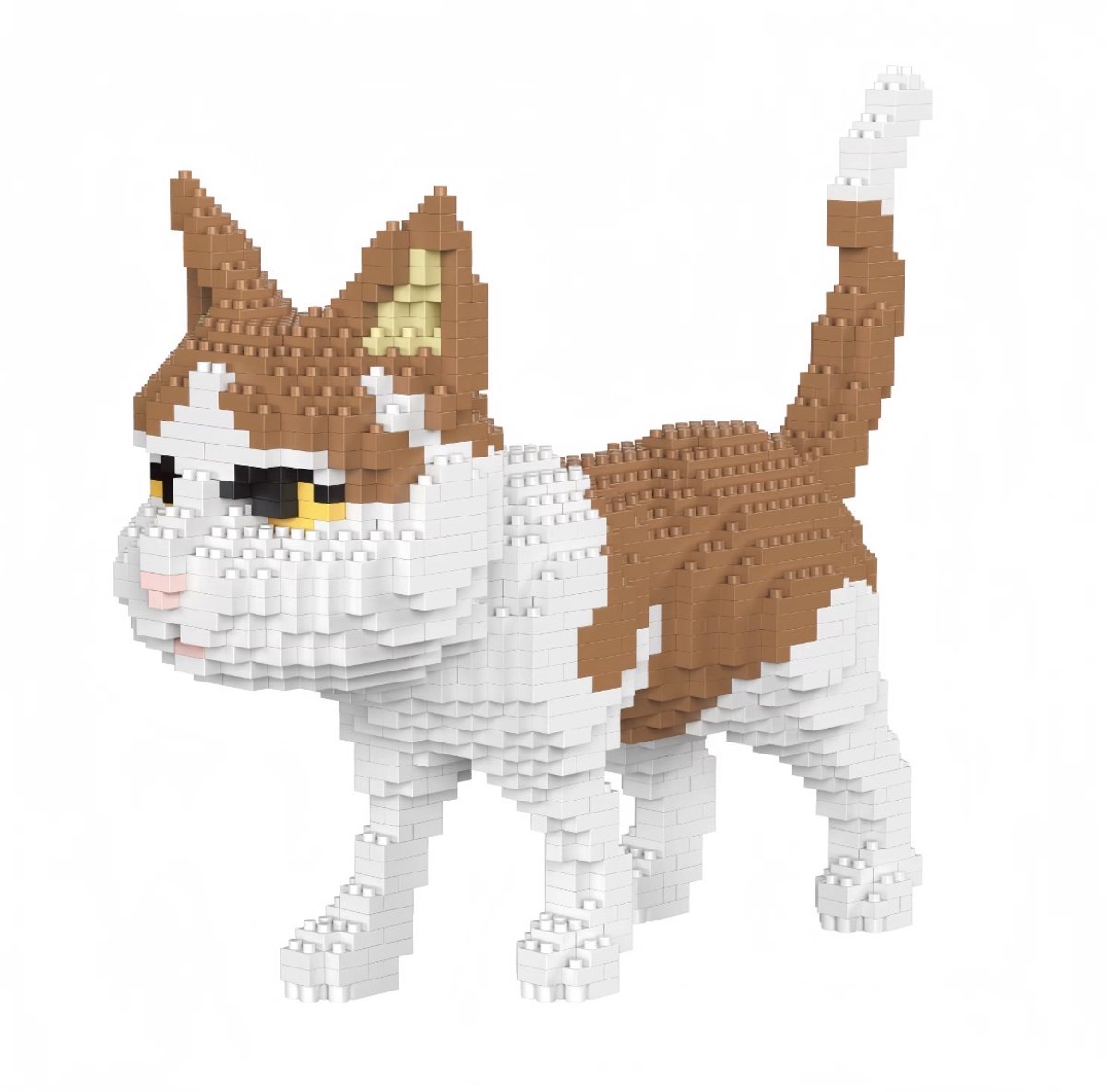 Rood Witte Kat - Macaw - Bouwset - Mini Blokjes - Huisdier - 6623