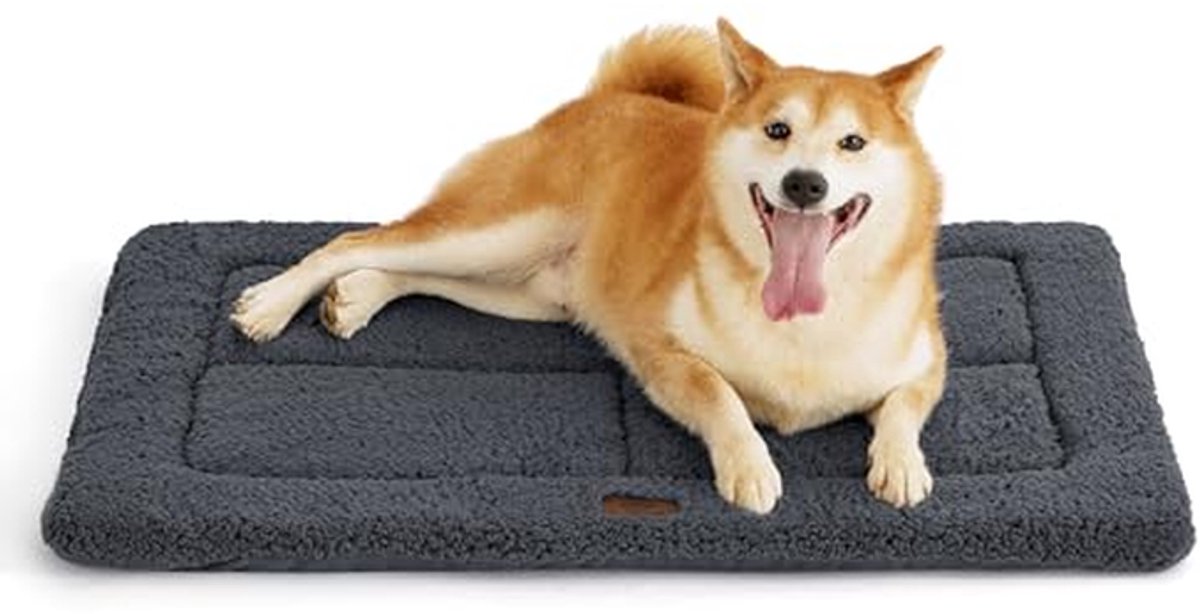 Wasbare Hondenmat – Honden kussen mat – Comfortabel slapen – Hoogwaardig schuimvulling – 89×58 cm – Donkergrijs