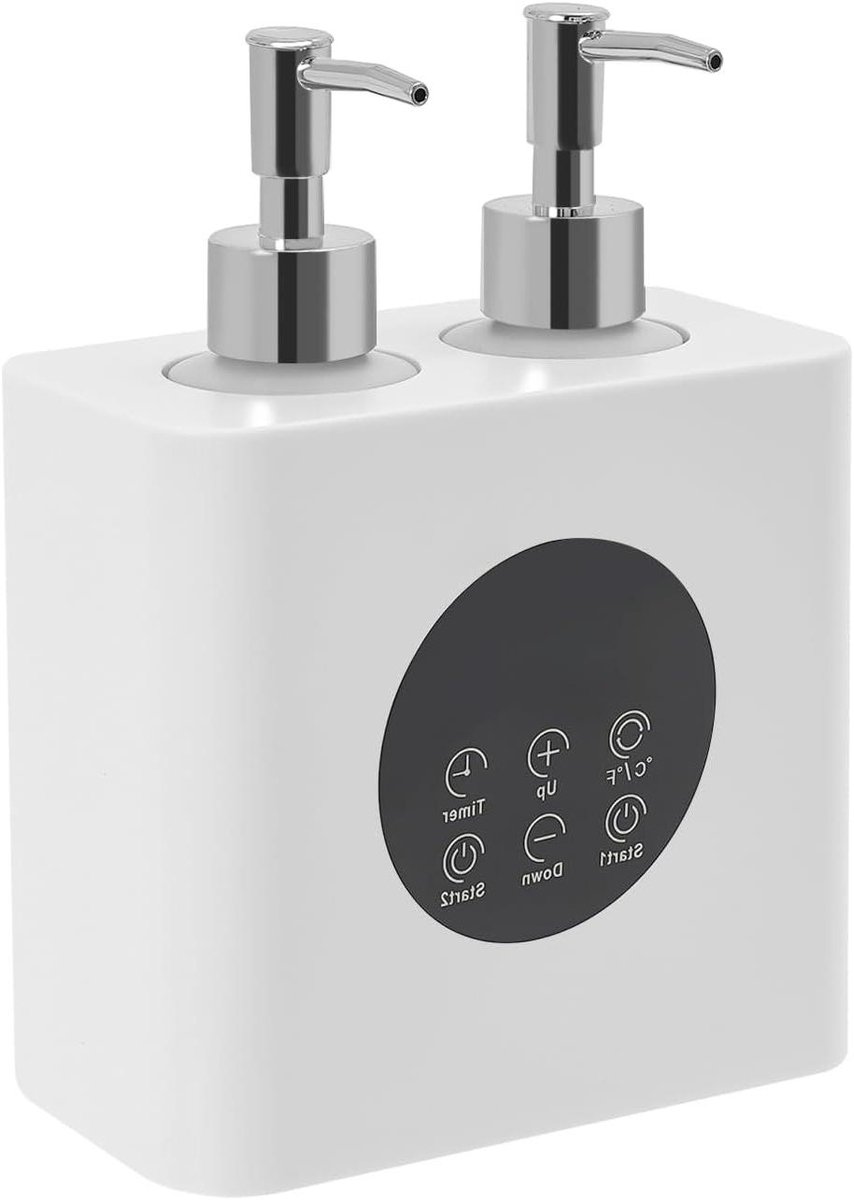 Massageolie Warmer - Olie Verwarmer - Ontspannende Massage - Dubbele Fles Controle - 4x 250ml Flessen - Wit