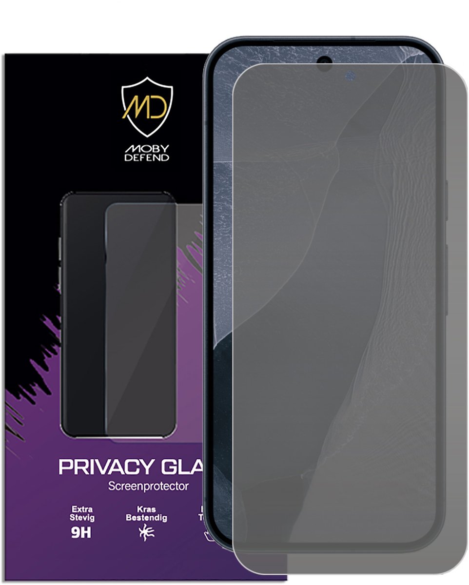 MobyDefend Screenprotector - Geschikt voor Google Pixel 11 Pro XL - HD Privacy Glass Screensaver