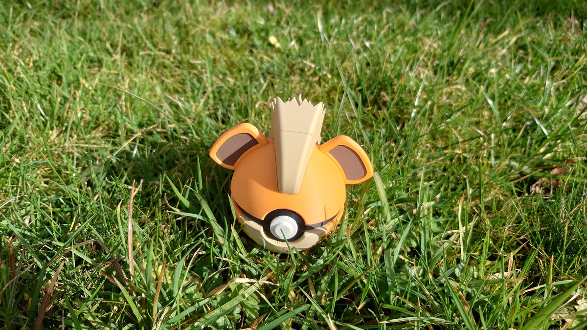 #0058 Growlithe 3d geprinte Pokéball