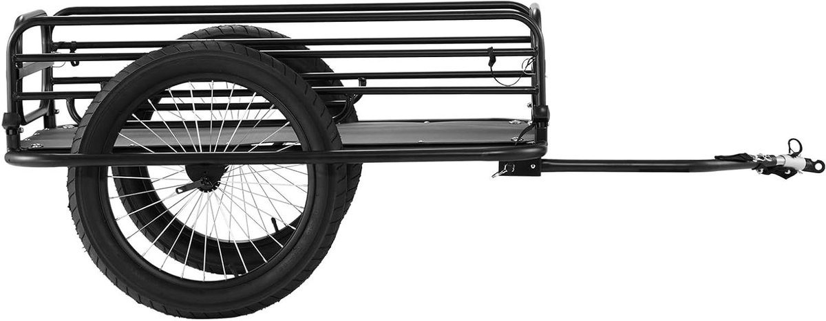 Fiets Vrachttrailer - Fietskar Bakfiets - Goederen Vervoeren - Hoge Laadcapaciteit - 125 kg - Zwart