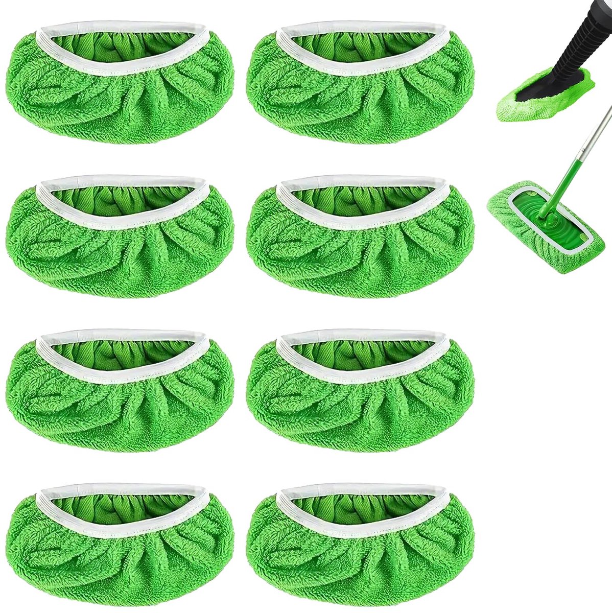 Namajunas - Vervangende doek voor dweil - Accessoires voor Swiffer platte dweil - Geschikt voor nat en droog gebruik - Verwijdert stof zonder opwaaien - Herbruikbaar en wasbaar - Accessoires voor handstoomreiniger - Handig en milieuvriendelijk