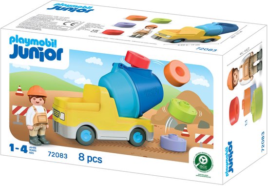 Playmobil Junior bouwvoertuig betonmolen kleurrijk stapelbaar speelgoed. van Playmobil — afbeelding 4
