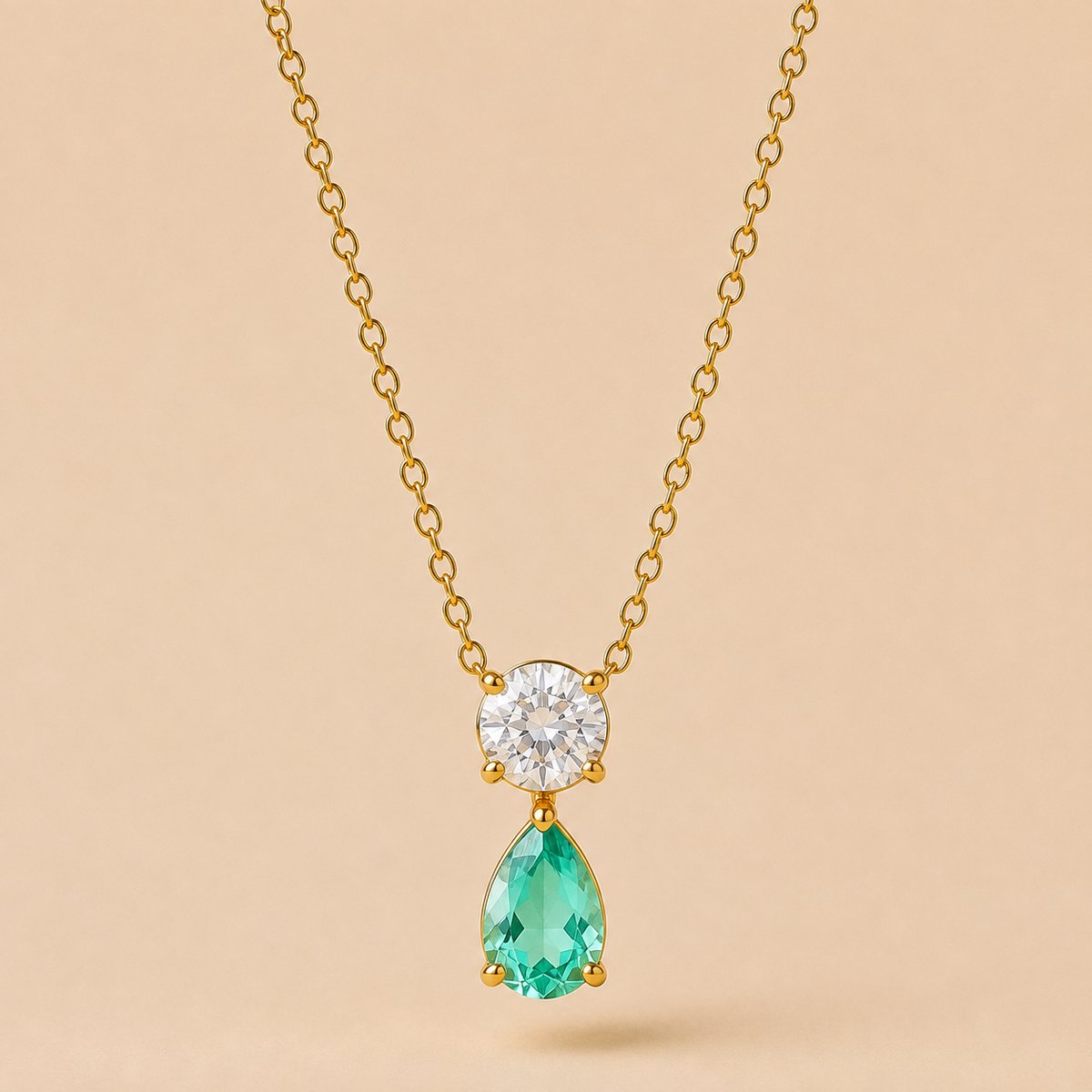Maevi® Ketting met Geboortesteen - Maand: December - Kleur: Goud - Birth Stone - Geboorte Cadeau / Kraamcadeau - RVS / Stainless Steel / Roestvrijstaal - Geboorte Steen - Ketting / Necklace - Hoge Kwaliteit - Incl. Luxe Verpakking