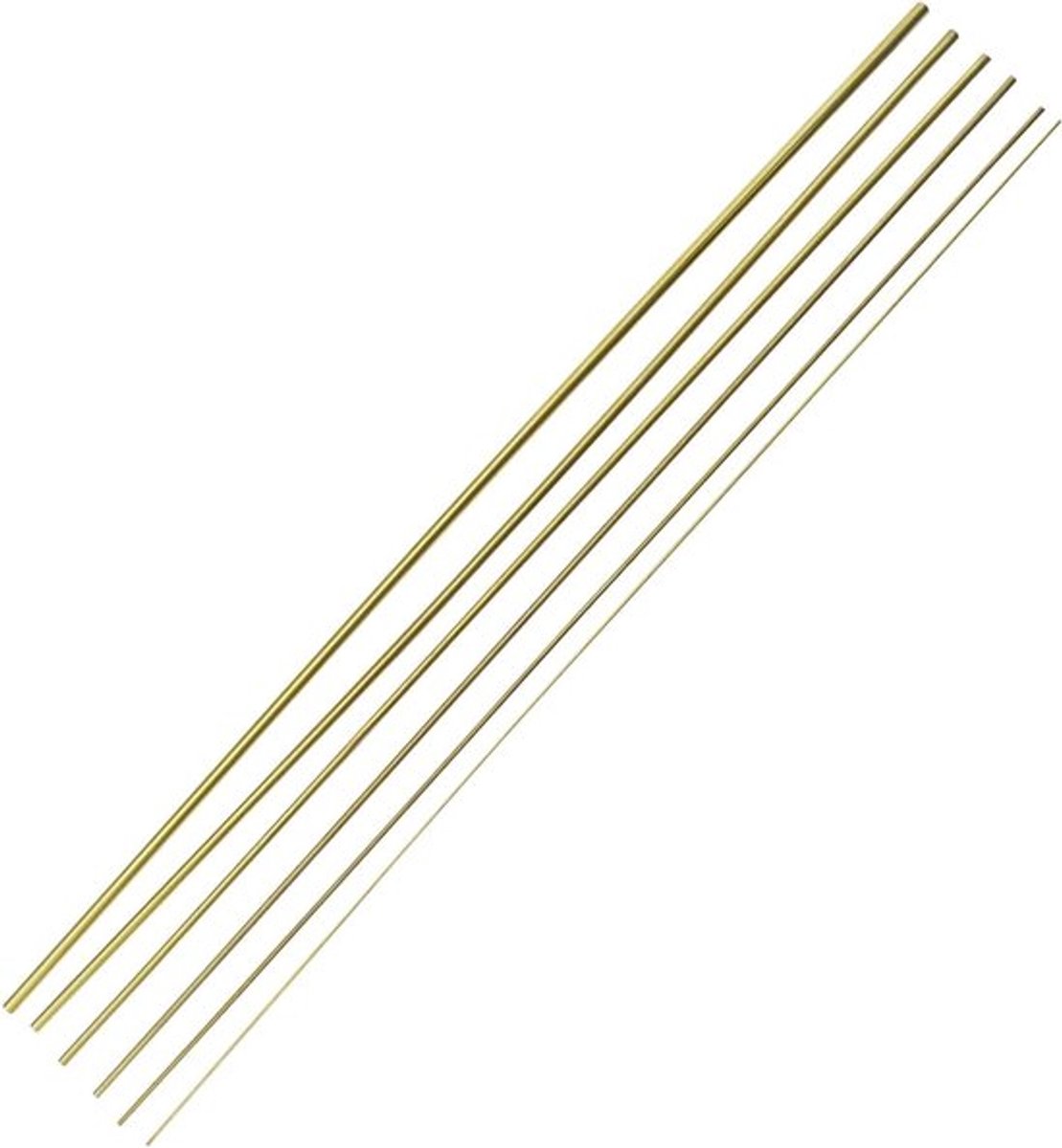 Ronde Buis Naadloze Rechte Pijp - Messing - 6 stuks - Machinebouw DIY Project - Buitendiameter - Dikte - Lengte - Geschikt voor diverse toepassingen