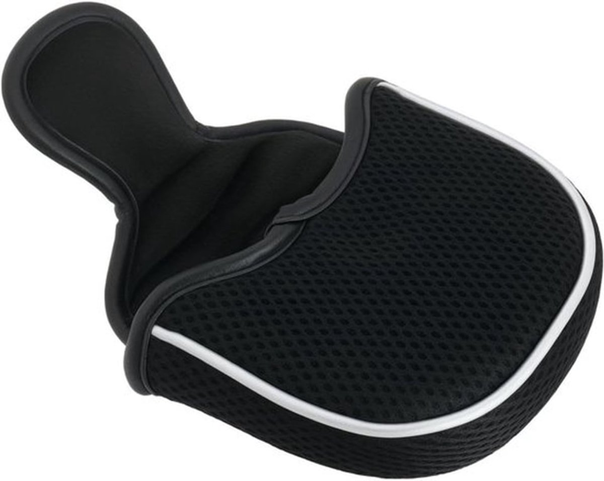Hoofddeksel - Golf - Zwart - Mesh - Putter - Deksel - Magnetische Sluiting - Mallet Putters - Geschikt voor Zwart Mesh Mallet Putter Deksel - Magnetische Sluiting Golf Hoofddeksel - Geschikt voor Mallet Putters