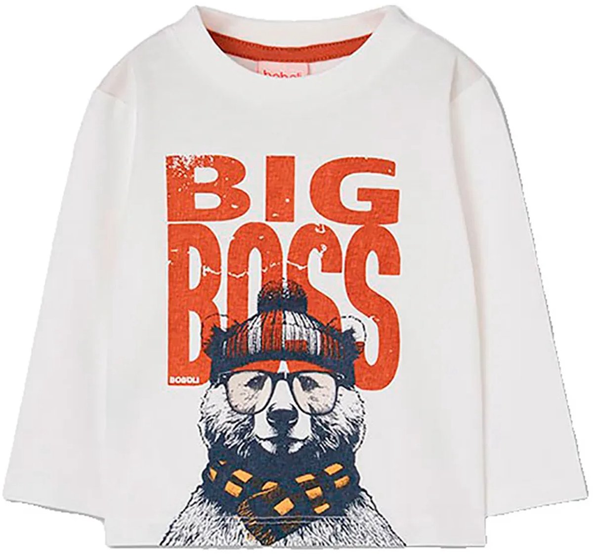 Boboli 534068 T-shirt Met Lange Mouwen Wit 2 Years Jongen