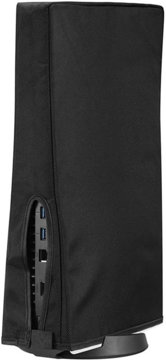 - Stofkap - Anti-kras - Waterdichte stofkap - Achterkabel poort - PS5 compatible - Oxford stof - Zwart - Stofkap voor PS5 Console Oxford Stof Anti-kras Waterdichte Stofkap met Achterkabel Poort voor PS5 Digitale & Schijfversie