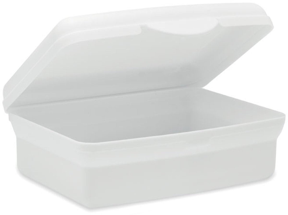 Lunchbox in PP met kliksluiting. Inhoud: 800 ml. Wit