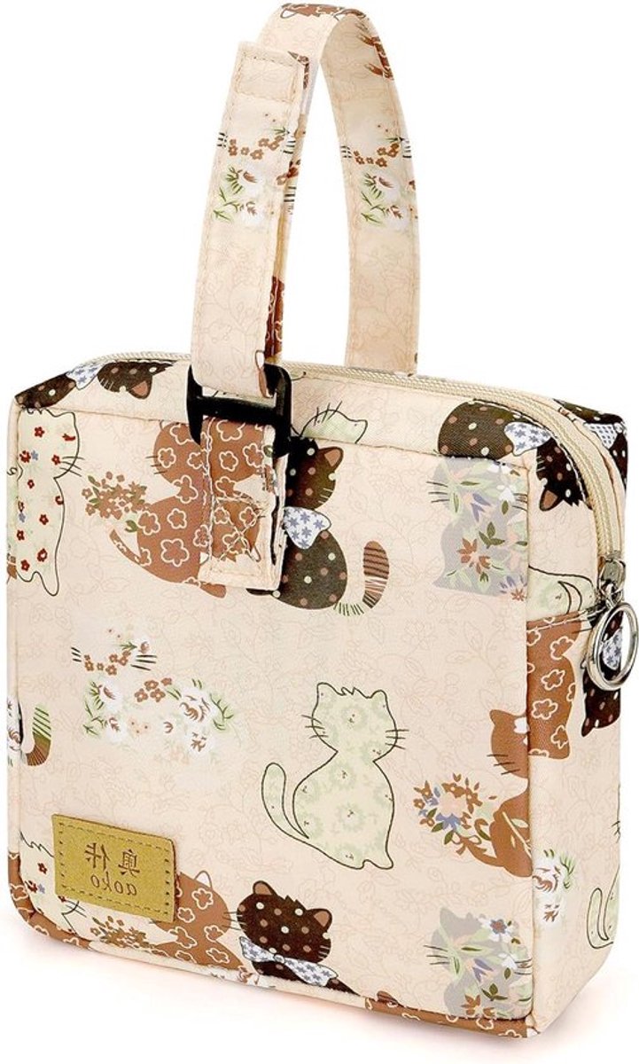 Geïsoleerde Lunchtas - Herbruikbaar - Lichtgewicht - Koelbox - Picknick - Wandelen - Buitengebruik - Beige Kleine geïsoleerde lunchtas, herbruikbare thermische koelbox voor fruit, picknick, wandelen en buitengebruik (beige)