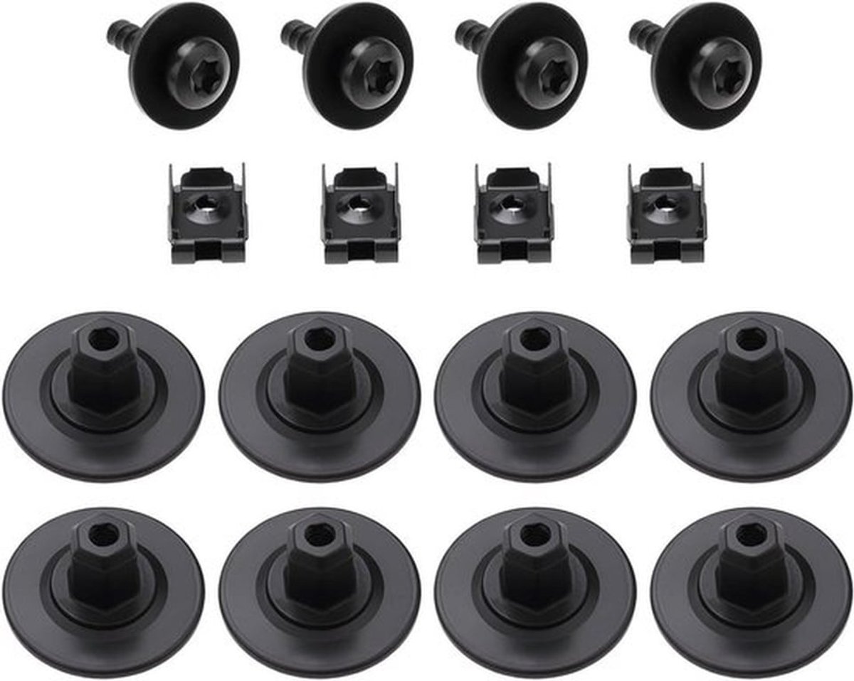 Wielboog-liner spatscherm - Hex-moer - Schroeven Clips - Compatibel met VW - Compatibel met Audi - 8 stuks - Wit Nieuwe versie met betere pasvorm - Extra beveiliging - Origineel ontwerp.