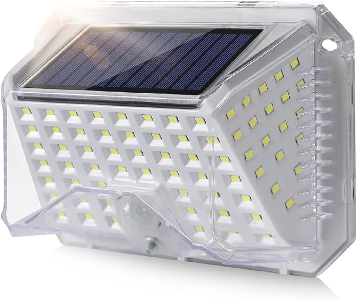 Solar Wandlamp Buiten - LED Zonneverlichting met Bewegingssensor - IP65 Waterdicht - Voor Tuin, Balkon en Garage