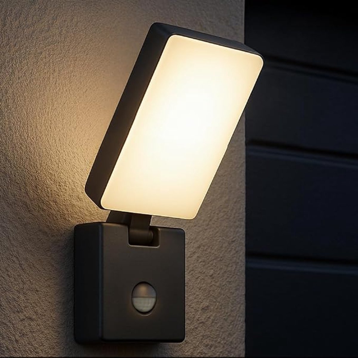 LED Buitenlamp met Bewegingssensor - 3000K Warm Wit - 800 Lumen - 10W - IP65 Waterdicht - Voor Tuin en Terras