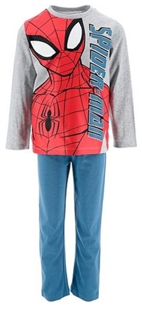Spider-Man Jongens Pyjama Katoen Grijs Maat 98