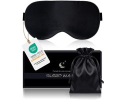 Aosun Anti-allergisch en verduisterend slaapmasker van 100% pure zijde, met verstelbare hoofdband, nachtmasker, geschikt voor mannen en vrouwen (roze)