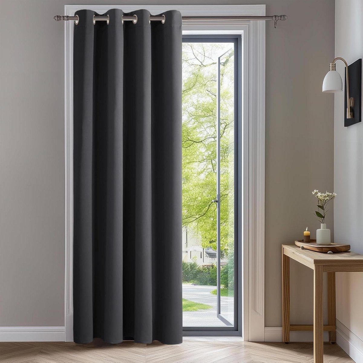 Verduisterende Gordijn - Verduistering Gordijn Raamdecoratie - Slaapkamer Verduisteren - Drievoudige Weeftechnologie - 132x214 cm - Donkergrijs