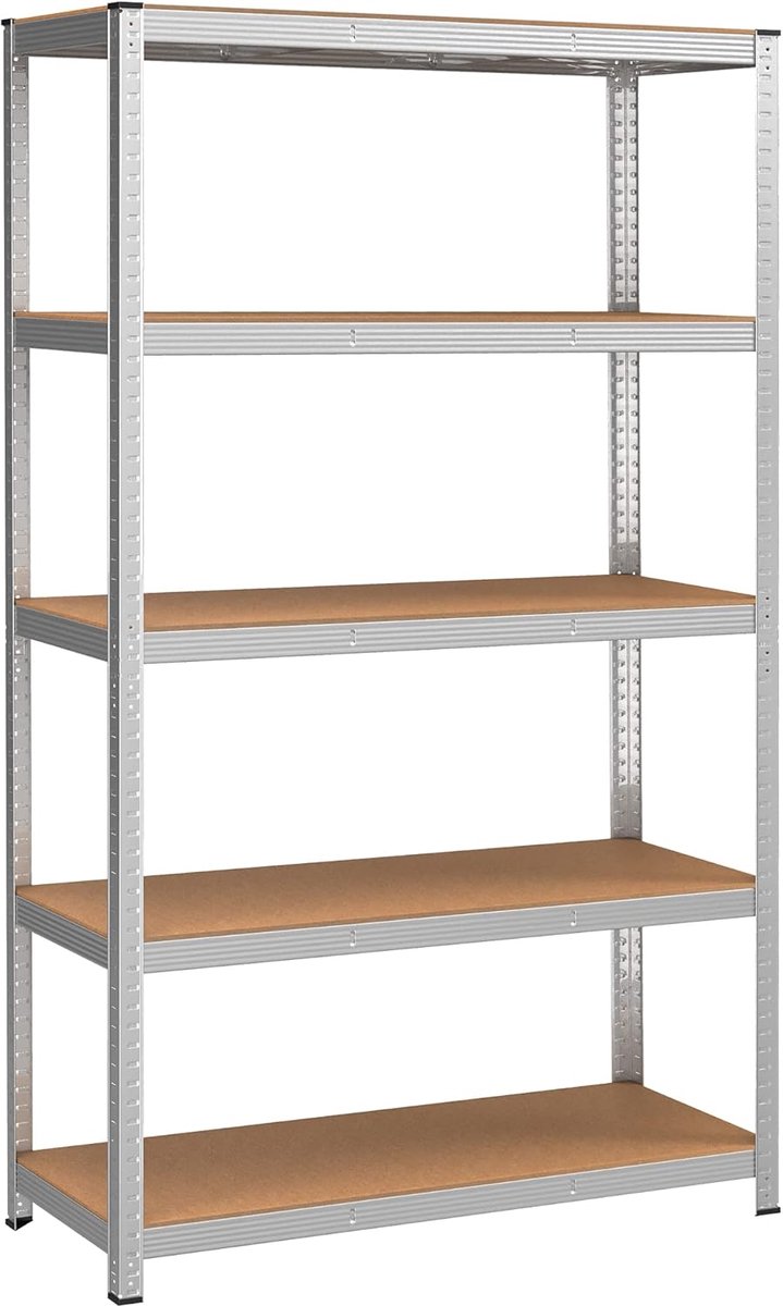 Hoppa! Rekken - Zilver - Staal, MDF - 200 x 120 x 60 cm (B x D x H)